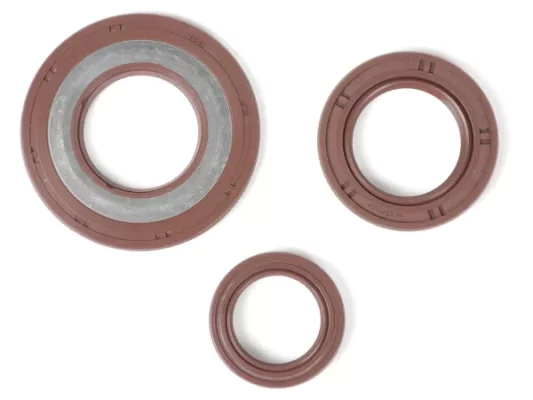 Wellendichtringsatz Motor -BGM PRO, FKM/Viton® (E10 beständig) Gummi, braun- Vespa Largeframe PX Lusso (1984-1986) – PX80, PX125, PX150, PX200, T5 125cc, Cosa – Hinterradwellendichtring 30x47x6mm (Aussenmontage)