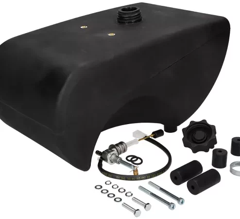 Tank -BGM PRO, Lifetime XXL (12 l) TS1 + Standard- Lambretta LI, LIS, SX, TV (Serie 2-3), DL, GP – Benzinhahn FAST FLOW V2.0 90°, elekt. Reserveanzeige