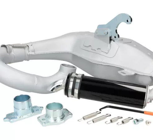 Auspuff -BGM PRO Clubman Sport- Lambretta Serie 1-3 – Silbern – LI 125, LI 150, LiS 125, LiS 150, TV 175, SX, TV, GT, GP 125, 150, 200