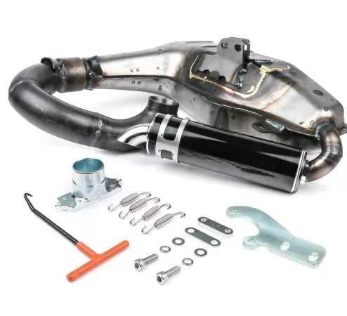 Auspuff -BGM PRO Clubman Sport- Lambretta Serie 1-3 – unlackiert – LI 125, LI 150, LiS 125, LiS 150, TV 175, SX, TV, GT, GP 125, 150, 200