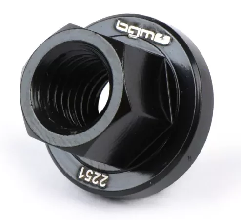 Polradmutter M10 x 1,50 (hochfest) Bund Ø=22x4mm, h=15mm SW=14 -BGM PRO- Vespa V50 R (ab Nr. 917730), V50 S (ab Nr. 81867), V90 (ab Nr. 194927), PV125 (ab Nr. 194970), ET3, PK S