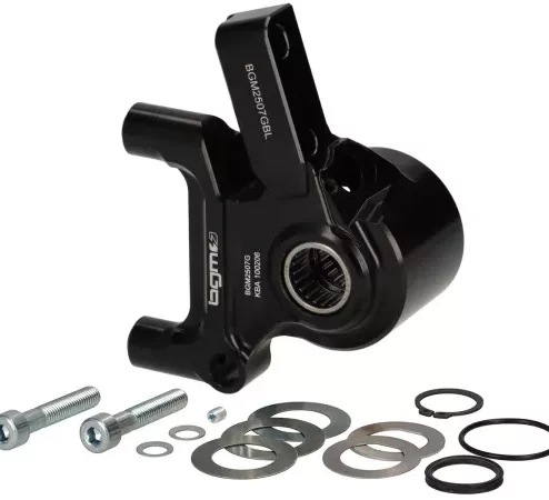 Bremszangenaufnahme vorne -BGM PRO SPORT (mit TÜV Teilegutachten), CNC Touring, Radial, Bremstrommel Typ Piaggio/Grimeca Ø20mm- Vespa PX Disc (1998-), My, 2011 – schwarz