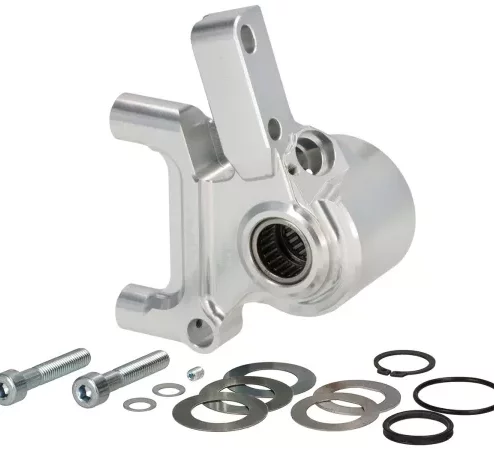 Bremszangenaufnahme vorne -BGM PRO SPORT (mit TÜV Teilegutachten), CNC Touring, Radial, Bremstrommel Typ Piaggio/Grimeca Ø20mm- Vespa PX Disc (1998-), My, 2011 – silbern