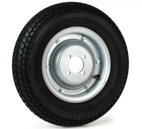 Komplettrad  -BGM Classic, Vespa Largeframe, Wideframe, V1-15, V30-33, VU, VM, VN, VNA, VNB, VB, VBA, VBB, Hoffmann, ACMA, –  3.50 – 8 Zoll (4PR) TT 46P 150 km/h (reinforced) – Felge Stahl, lackiert 2.15- 8 – Grau