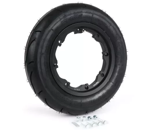 Komplettrad -BGM Sport, schlauchlos, Lambretta- 3.50 – 10 Zoll TL 59S (reinforced) – Felge 2.10-10 schwarz