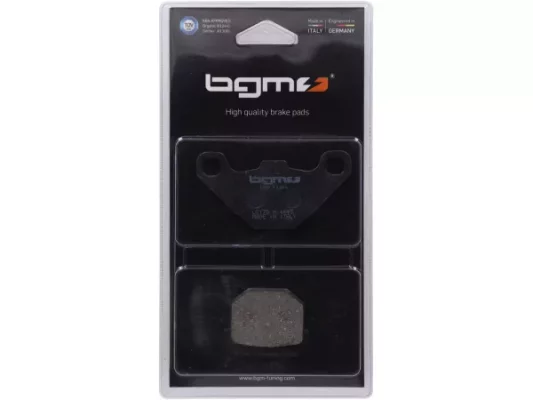 Bremsbeläge -BGM 47,4×37/85x42mm- Gilera Runner, Piaggio NRG, Peugeot (Heng Tong)Speedfight 1 / Speedfight 2 / Elyseo / TKR / Kisbee / Vivacity, Keeway Easy / F-Act / Flash, CPI Hussar / Popcorn, TGB Tapo / Hook / Hawk, ATU Akros / Kallio, Adly Thunderbik