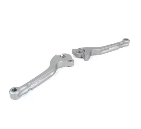 Bremshebel + Kupplungshebel (Set) -BGM PRO CNC- Scheibenbremse (GRIMECA)- Vespa PX (Bj. 1998-2003), LML Star, Stella – stahlgrau – ABE