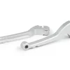 Bremshebel + Kupplungshebel (Set) -BGM PRO CNC- Trommelbremse- Vespa Largeframe 1957-1998 – PX, T5, Sprint, Rally, GT, GTR, TS, VNA, VNB, VBB, VBA, GS, SS180, Smallframe 1963-1989 V50, 50N, V90, PV125, ET3, PK S, PK XL1 – silbern matt – ABE