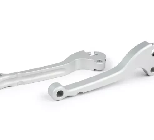 Bremshebel + Kupplungshebel (Set) -BGM PRO CNC- Trommelbremse- Vespa Largeframe 1957-1998 – PX, T5, Sprint, Rally, GT, GTR, TS, VNA, VNB, VBB, VBA, GS, SS180, Smallframe 1963-1989 V50, 50N, V90, PV125, ET3, PK S, PK XL1 – silbern matt – ABE