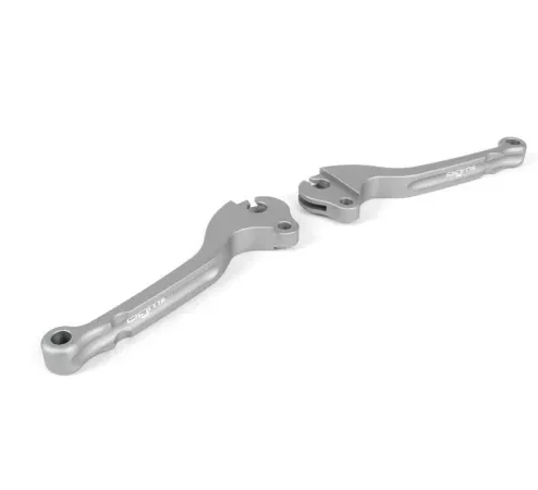 Bremshebel + Kupplungshebel (Set) -BGM PRO CNC- Trommelbremse- Vespa Largeframe 1957-1998 – PX, T5, Sprint, Rally, GT, GTR, TS, VNA, VNB, VBB, VBA, GS, SS180, Smallframe 1963-1989 V50, 50N, V90, PV125, ET3, PK S, PK XL1 – stahlgrau – ABE
