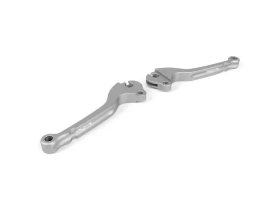 Bremshebel + Kupplungshebel (Set) -BGM PRO CNC- Trommelbremse- Vespa Largeframe 1957-1998 – PX, T5, Sprint, Rally, GT, GTR, TS, VNA, VNB, VBB, VBA, GS, SS180, Smallframe 1963-1989 V50, 50N, V90, PV125, ET3, PK S, PK XL1 – stahlgrau – ABE