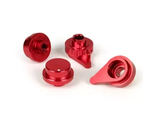 Einstellhebel-Set für Bremshebel-Set -BGM PRO Sport, einstellbar + klappbar- Vespa GT, GTL, GTS 125-300 (Hengtong Bremsanlage) – rot eloxiert