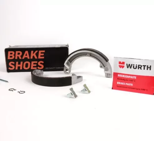 Bremsbacken -BGM PRO Ø=125x17mm- 8 + 9 + 10 vorne, 1 Aufnahme, Vespa Smallframe V50, V90, SS50, SS90, PV125, ET3, Wideframe V1T bis V15T, V30T-V33T, VM, VN, VL, VB, VNA, VNB, VBA, VBB, Super
