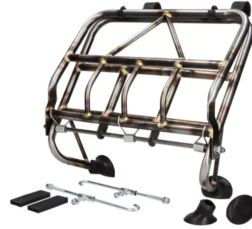 Gepäckträger klappbar vorne -bgm PRO- Lambretta LI (Serie 2), TV 175 (Serie 2) – blankes Metall