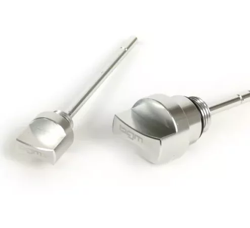 Set-Öleinfüllschrauben mit Peilstab -BGM PRO, Motoröl + Getriebeöl- Piaggio Leader/Quasar – Vespa ET4, LX, LXV, S, GT, GTS, GTV, GTL 125-300ccm – Silbern eloxiert