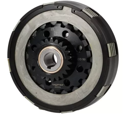 Kupplung 23Z (62/63 )-BGM PRO Superstrong 2.0 Touring CR Ultralube – Belag Cosa2 (Alu 14mm/Sinter)- 23 Zähne für Primärrad BGM Pro 62/63Z (geradeverzahnt) – Vespa PX, T5, Cosa, Sprint, Rally, GT/GTR, TS125, GL150, Super125 (VNC1 ab Nr11001), Super150