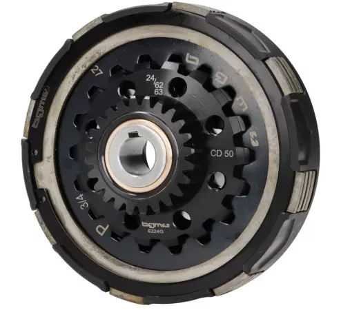 Kupplung 24Z (62/63) -BGM PRO Superstrong 2.0 Sport CR80 Ultralube – Belag CR80 (Alu 16mm/Sinter)- 24 Zähne für Primärrad BGM Pro 62/63Z (geradeverzahnt) – Vespa PX, T5, Cosa, Sprint, Rally, GT/GTR, TS125, GL150, Super125 (VNC1 ab Nr11001), Super150 -(pre