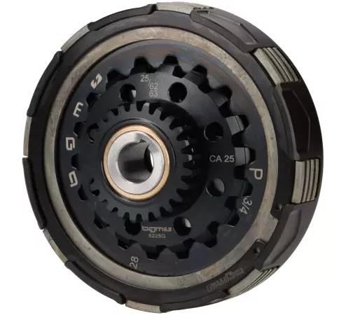 Kupplung 25Z (62/63) -BGM PRO Superstrong 2.0 Sport CR80 Ultralube – Belag CR80 (Alu 16mm/Sinter)- 25 Zähne für Primärrad BGM Pro 62/63Z (geradeverzahnt) – Vespa PX, T5, Cosa, Sprint, Rally, GT/GTR, TS125, GL150, Super125 (VNC1 ab Nr11001), Super150 -(pre
