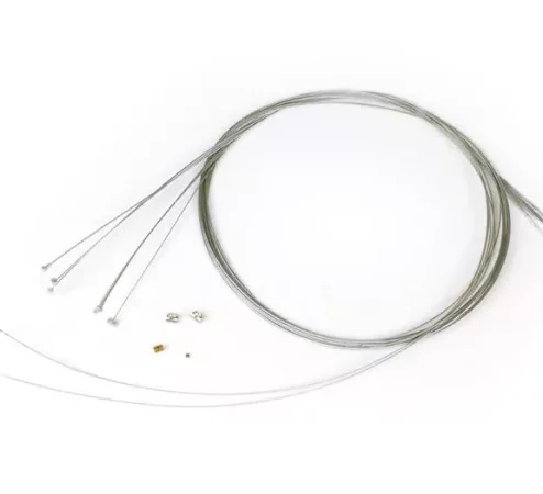Zug-Set universal innen -BGM ORIGINAL Vespa, Lambretta- 2x Ø=1,9mm x 2100mm (Nippel Birnentyp, verwendet als Kupplungszug / Bremszug vorne), 2x Ø=1,6mm x 2100mm (Nippel Ø=5,5mm x 7mm, verwendet als Schaltzug), 1x Ø=1,2mm x 2500mm (Nippel Ø=5,5mm x 7mm, ve
