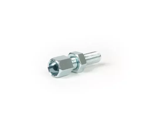 Einstellschraube inkl. Kontermutter -BGM ORIGINAL M7 x 25mm- verwendet für Motor/Bremszug hinten Vespa Smallframe/Largeframe V50, PV, ET3, PK, PX, Rally, Sprint, GT, GTR, TS, Super, GL, VBA, VBB, VNB, Wideframe GS150