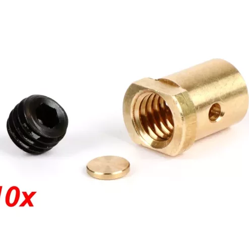 Klemmnippel / Schraubnippel kurz -BGM PRO Oversize Ø=10.1x13mm- Lambretta LI, LIS, SX, TV (Serie 2-3), DL, GP – 10 Stück