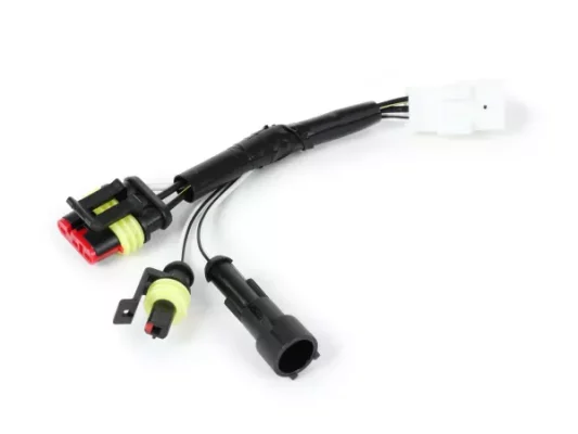 Kabel-Adapter-Kit Blinkerumrüstung hinten -BGM PRO- Vespa GTS125-300 (Modelljahre -2018) – zur Verwendung von Moto Nostra LED Blinker mit dynamischen LED Lauflicht und Rücklicht Modelljahr 2019