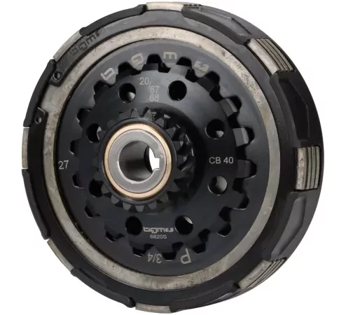 Kupplung 20Z (67/68) -BGM PRO Superstrong 2.0 Sport CR80 Ultralube – Belag CR80 (Alu 16mm/Sinter)- 20 Zähne für Primärrad 67/68Z – Vespa PX80, PX125, PX150, T5 125cc, Cosa, Sprint150, Rally180, GT125/GTR125, TS125, GL150, Super125 (VNC1 ab Nr11001), Super