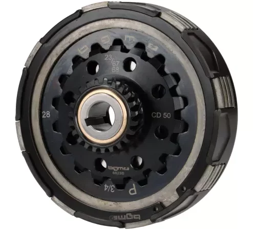 Kupplung 23Z (67/68) -BGM PRO Superstrong 2.0 Sport CR80 Ultralube – Belag CR80 (Alu 16mm/Sinter)- 23 Zähne für Primärrad 67/68Z – Vespa PX80, PX125, PX150, T5 125cc, Cosa, Sprint150, Rally180, GT125/GTR125, TS125, GL150, Super125 (VNC1 ab Nr11001), Super