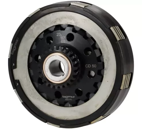 Kupplung 23Z (67/68) -BGM PRO Superstrong 2.0 Touring CR Ultralube – Belag Cosa2 (Alu 14mm/Sinter)- 23 Zähne für Primärrad 67/68Z – Vespa PX80, PX125, PX150, T5 125cc, Cosa, Sprint150, Rally180, GT125/GTR125, TS125, GL150, Super125 (VNC1 ab Nr11001), Supe