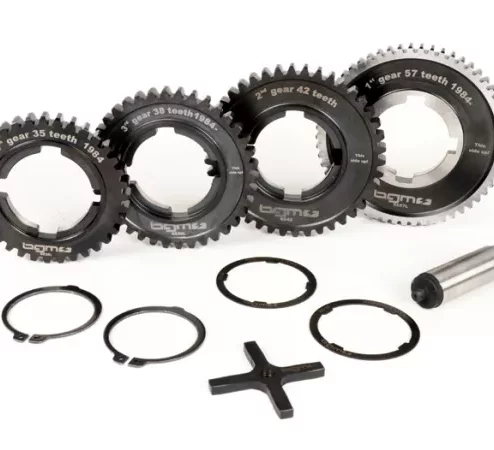 Getriebe (nur Gangräder) -BGM PRO- Vespa PX Lusso, Disc, My, 2011 (1984-) – PX125 (VNX2T 232053 ->, ZAPM), PX150 (VLX1T 624602 ->, ZAPM), PX200 (VSX1T 315267 ->), Cosa, T5 125ccm, LML Star 2-Takt, Stella 2-Takt – 12/57, 13/42, 17/38, 21/35 Zähne – origina