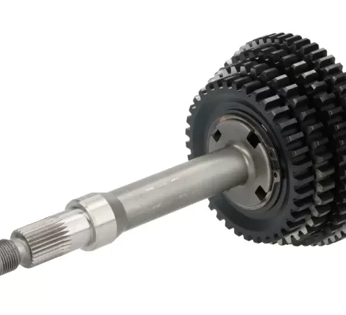 Getriebe komplett montiert (Antriebswelle, Gangräder, Schaltkreuz) -BGM PRO- Vespa Largeframe (1984-) – PX Lusso, Disc, My, 2011, Cosa, T5 125ccm, LML Star 2-Takt, Stella 2-Takt – 12/57, 13/42, 17/38, 21/36 Zähne – kurzer vierter Gang