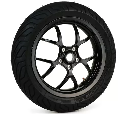 Komplettrad -BGM PRO SPORT 13 Zoll- MICHELIN City Grip 2 120/70-13 – Vespa GTS, GTS Super, ​GTV, Sei Giorni, GT 60, ​GT, ​GT L 125-300ccm – schwarz glänzend