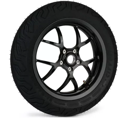 Komplettrad hinten -BGM PRO SPORT 13 Zoll- MICHELIN City Grip 2 130/70-13 – Vespa GTS, GTS Super, ​GTV, Sei Giorni, GT 60, ​GT, ​GT L 125-300ccm – schwarz glänzend