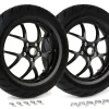 Komplettrad-Set (vorne+hinten inkl. Montageset) -BGM PRO SPORT 13 Zoll- DUNLOP ScootSmart 130+140/60-13 – Vespa GTS, GTS Super, ​GTV, Sei Giorni, GT 60, ​GT, ​GT L 125-300ccm – schwarz matt