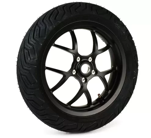 Komplettrad vorne -BGM PRO SPORT 13 Zoll- MICHELIN City Grip 2 130/60-13 – Vespa GTS, GTS Super, ​GTV, Sei Giorni, GT 60, ​GT, ​GT L 125-300ccm – schwarz matt