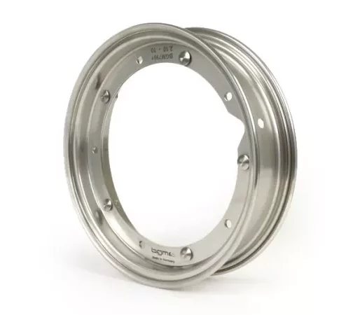 Felge -BGM PRO 2.10-10 Zoll- Vespa (Typ PX) – Vespa Smallframe V50, 50N, Special, PV, ET3, PK50-125 (S/XL/XL2), Largeframe PX, T5, Sprint, Rally, GT/GTR, LML Star, Deluxe – Edelstahl