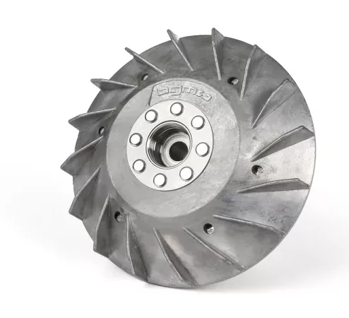 Polrad -BGM PRO TOURING 2.0 Elektronik 1600g- Vespa Smallframe V50, 50N, Spezial, SR50, Sprinter, SS50, SS90, V90, 90 Racer, V100, ET3, PV, PK S – spitzer Konus (Ø19mm, Polradmutter M10) – verwendet zur Umrüstung auf elektronische Zündung
