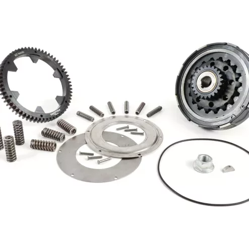 Kupplung inkl. Primärübersetzung -BGM Pro Superstrong 2.0 CR80 Ultralube SPORT Alu, Typ Cosa2/FL- Primärrad BGM Pro 63Z (geradeverzahnt)- Vespa PX80, PX125, PX150, PX200, Cosa, T5, Sprint150 Veloce, Rally, GTR, TS125, Super150 (VBC) – Z24/63 (2,62)