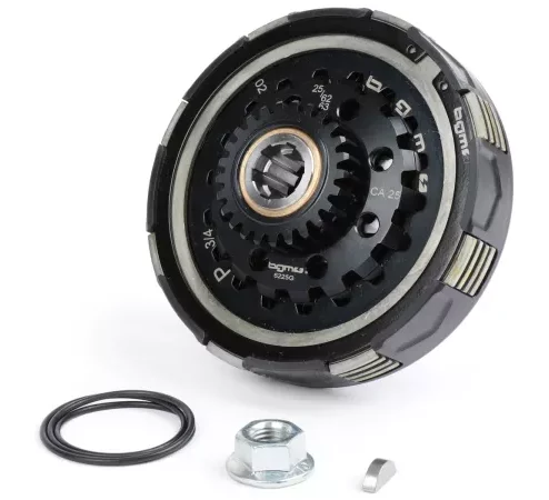 Kupplung -BGM Pro Superstrong 2.0 CR80 Ultralube SPORT Alu, Vespa Largeframe Typ Cosa2/FL- für Primärrad BGM Pro 62/63Z (geradeverzahnt)- (Typ mit Verzahnung für Kurbelwelle Pinasco 250/251) – 25 Zähne