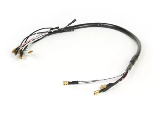 Kabelast Lenker -BGM ORIGINAL- Vespa PX (-1984, DC, Deutsch) elektronische Zündung mit Batterie, schwarzer Zündschloßkorpus mit 8 Anschlüssen