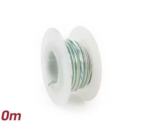 Elektrokabel -UNIVERSAL 0,85mm²- 10m – Weiss/Grün