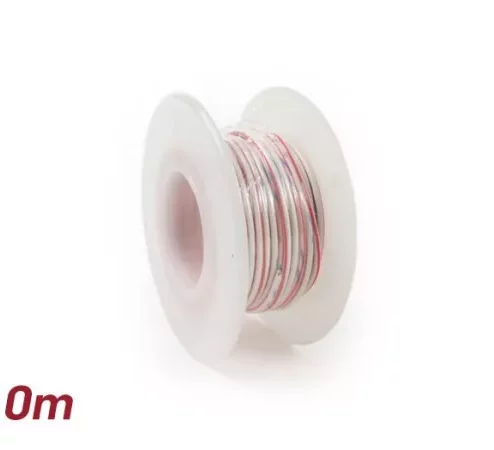 Elektrokabel -UNIVERSAL 0,85mm²- 10m – Weiss/Rot